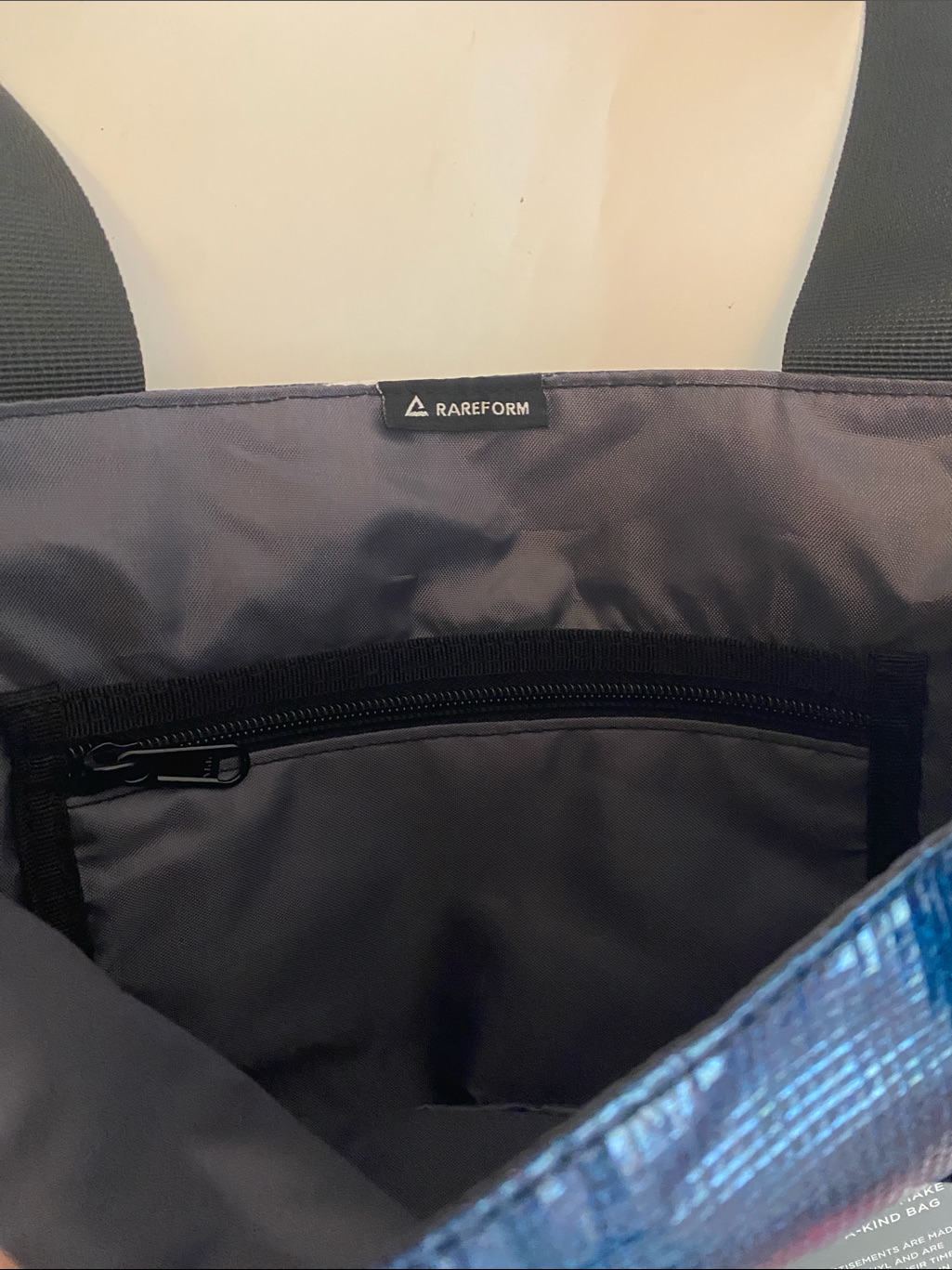 Rareform Mini Blake Tote Nwt Blues White Recycled Billboard — image 6 of 8